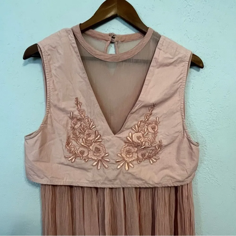Free People Rose Pink Sleeveless Top
